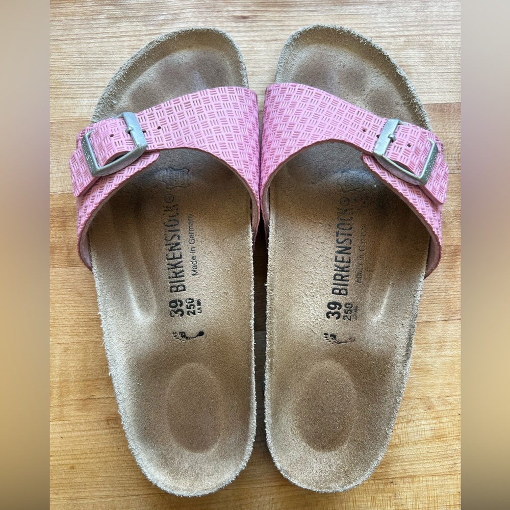 Birkenstock Pink Madrid one-strap Slide Sandals for Women Size 39/ 8.5-9